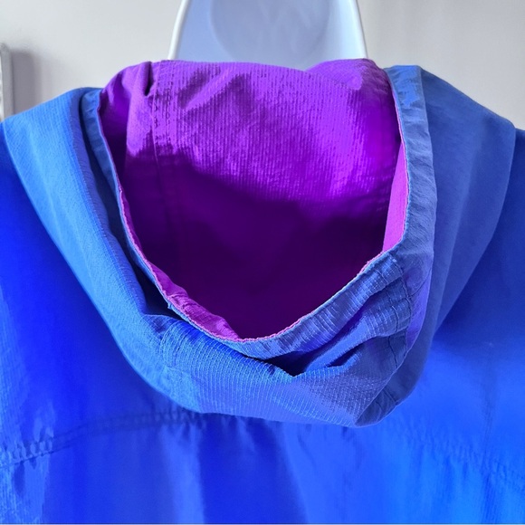 Vintage 90s Columbia Women’s Pullover Windbreaker Blue Athletic Jacket Size L - Picture 8 of 14